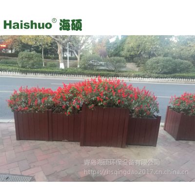 山東青島戶外防腐木花箱 廠家批發城市花箱 植物花卉種植可移動室外花槽價格 中國供應商
